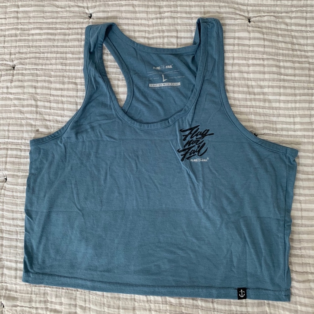 Flag Nor Fail cropped tank